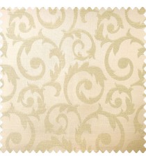 Beige color traditional design texture finished surface shiny swirls pattern polyester main curtain